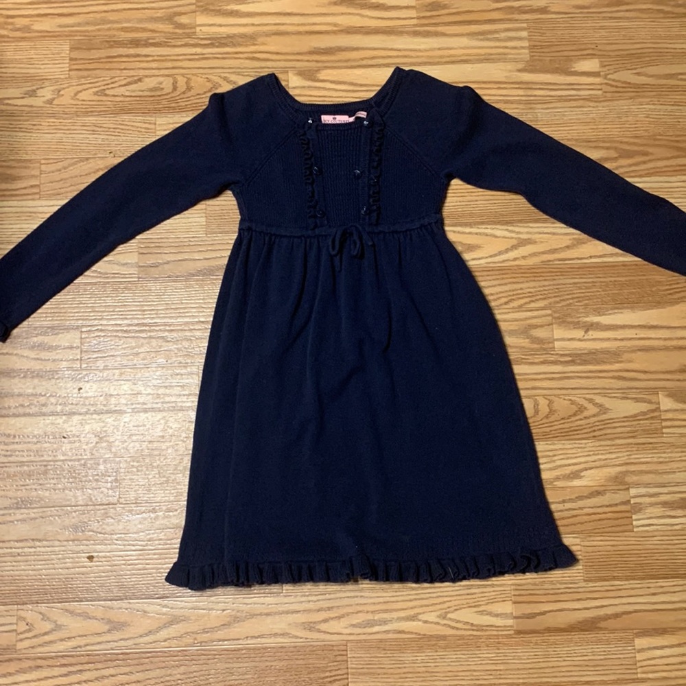 Navy dress with buttons